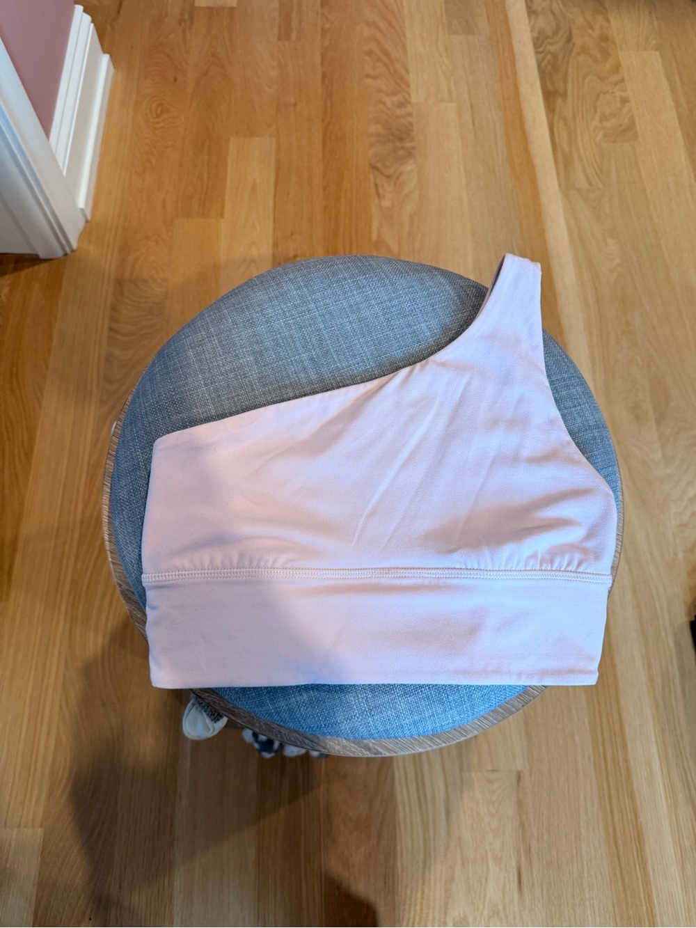 lululemon athletica One-Shoulder Sports Bra in Light Pink